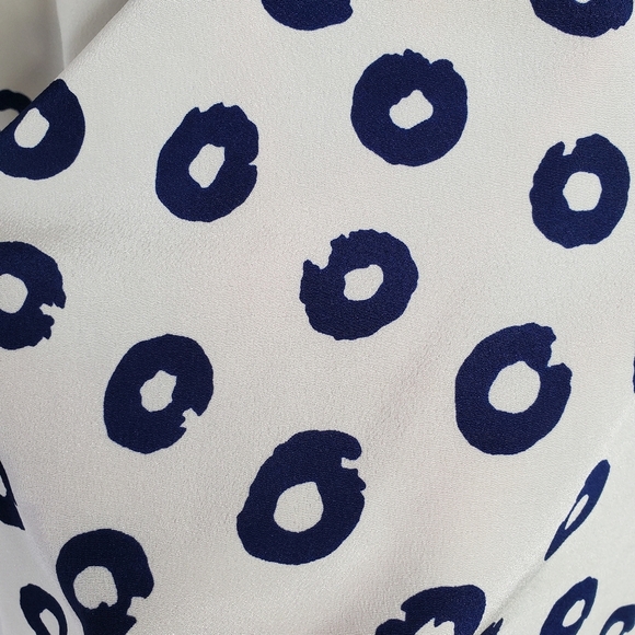 Vintage white and blue t-shirt with "O" print - Picture 5 of 13